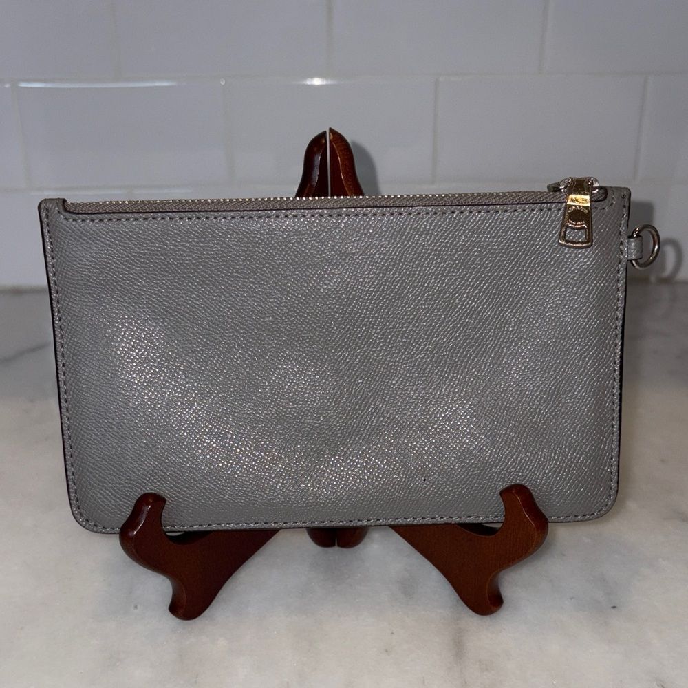 Coach Wristlet Bag Purse Leather Cross Grain Clutch Wallet - Picture 4 of 16